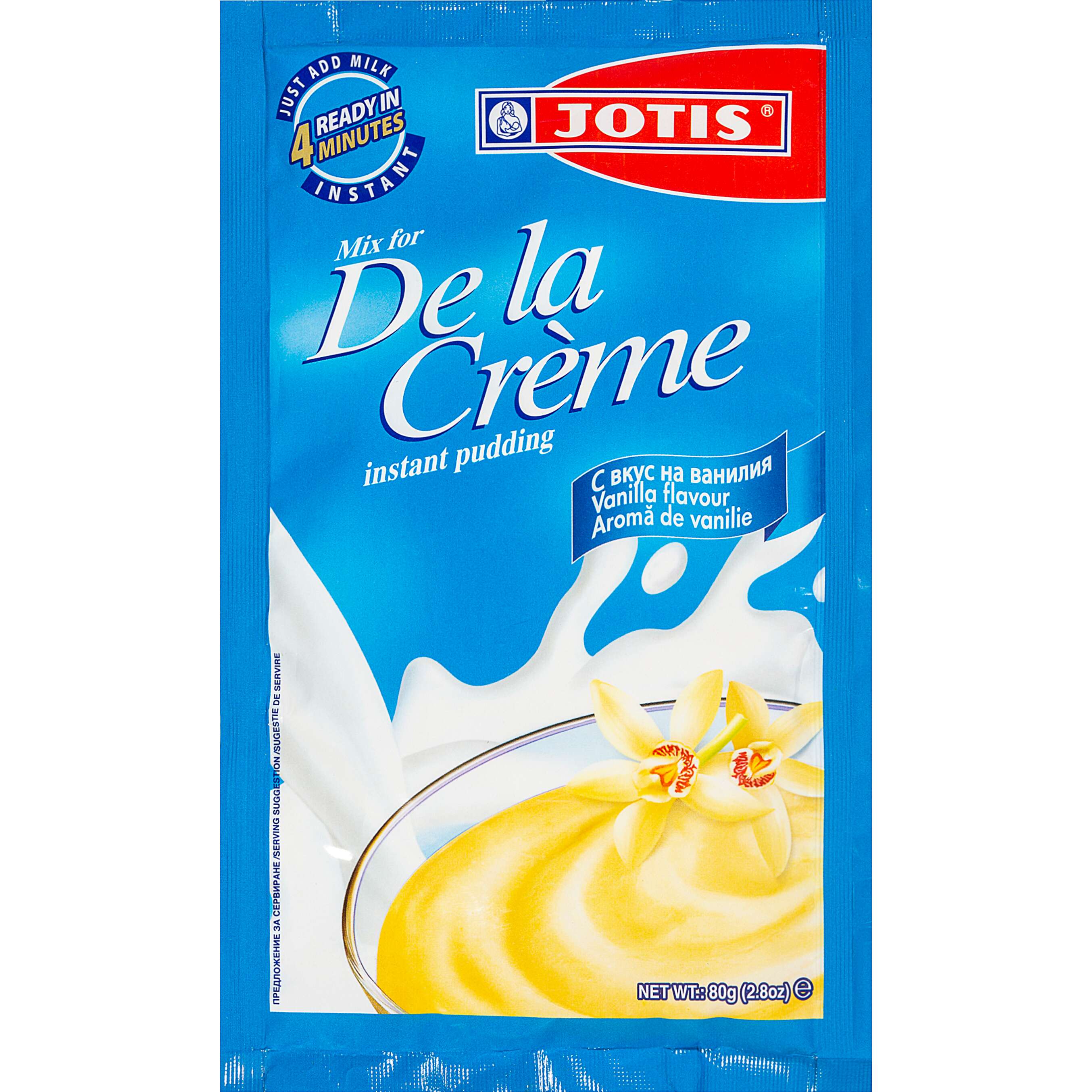 Изображение за продукта Jotis de la crème Пудинг без варене ванилия, ягода или шоколад