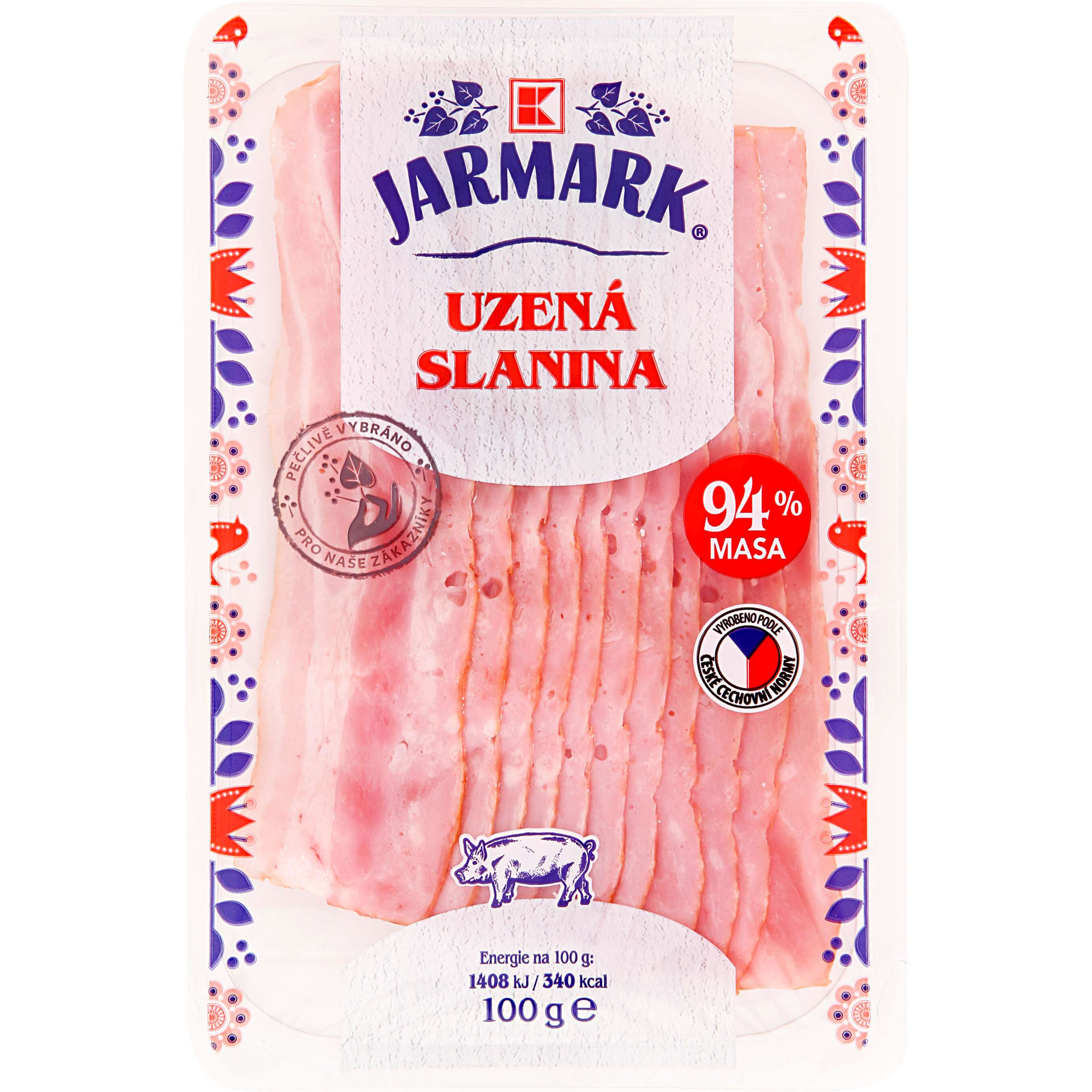 Zobrazit nabídku K-Jarmark Uzená slanina obsah masa 94 %