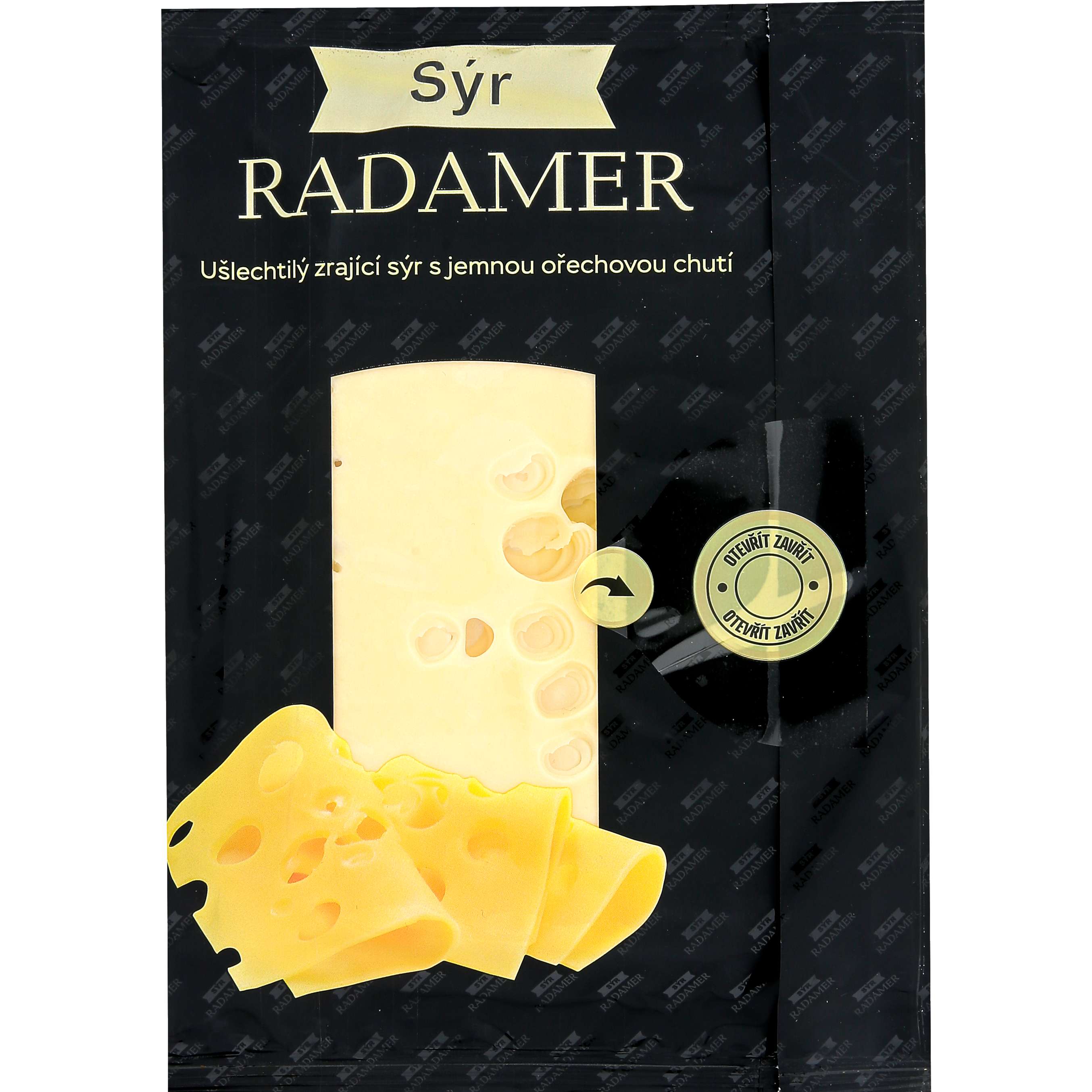 Zobrazit nabídku Radamer Polotvrdý sýr s oky natur/uzený
